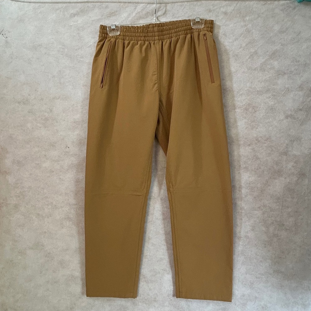 Outdoor Voices Rectrek Pants Brown Ochre Elastic Waist Zipper Pockets Womens M